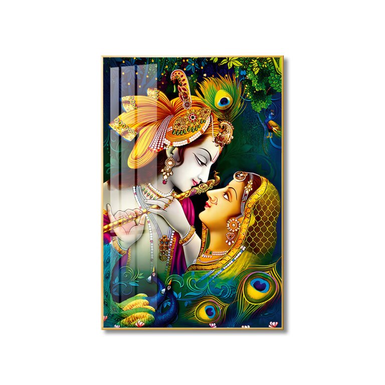 Radha Krishna Hindu Vastu Shastra Crystal Porcelain painting with