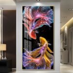 Mesmerising Betta Fish Crystal porcelain painting Aluminum alloy frame with 5D Diamond - Image 5