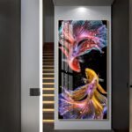 Mesmerising Betta Fish Crystal porcelain painting Aluminum alloy frame with 5D Diamond - Image 4