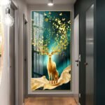 Adoring and colourful Ginkgo Leaf Crystal porcelain painting Aluminum alloy frame with 5D Diamond - Image 11