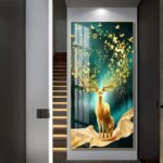 Adoring and colourful Ginkgo Leaf Crystal porcelain painting Aluminum alloy frame with 5D Diamond - Image 12