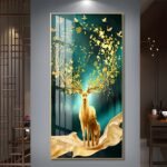 Adoring and colourful Ginkgo Leaf Crystal porcelain painting Aluminum alloy frame with 5D Diamond - Image 13