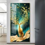 Adoring and colourful Ginkgo Leaf Crystal porcelain painting Aluminum alloy frame with 5D Diamond - Image 14