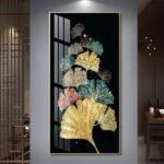 Adoring and colourful Ginkgo Leaf Crystal porcelain painting Aluminum alloy frame with 5D Diamond - Image 23