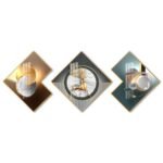 3 Piece 3D Abstract Art Crystal porcelain painting Aluminum alloy frame