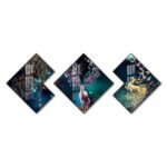 “Whispers of the Emerald Forest” – Enchanted Crystal Porcelain Trio