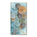 Fish in a Pond Crystal porcelain painting Aluminum alloy frame