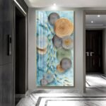 Fish in a Pond Crystal porcelain painting Aluminum alloy frame - Image 4