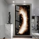 Bright Moon shining its Golden light on a Golden Deer and Golden Money Tree Crystal porcelain painting Aluminum alloy frame with 5D Diamond - Image 11