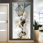 Aspiring and heavenly abstract Crystal porcelain painting Aluminum alloy frame - Image 5