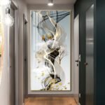 Aspiring and heavenly abstract Crystal porcelain painting Aluminum alloy frame - Image 4