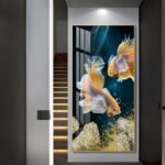 Bright Moon shining its Golden light on a Golden Deer and Golden Money Tree Crystal porcelain painting Aluminum alloy frame with 5D Diamond - Image 16