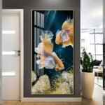 Bright Moon shining its Golden light on a Golden Deer and Golden Money Tree Crystal porcelain painting Aluminum alloy frame with 5D Diamond - Image 19