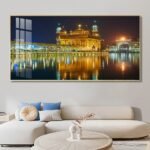 The Golden Temple Sikh Religious Crystal porcelain painting Aluminum alloy frame - Image 5