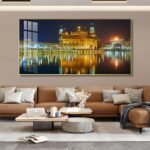 The Golden Temple Sikh Religious Crystal porcelain painting Aluminum alloy frame - Image 4