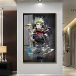 Lord Gunesha Hindu Vastu Shastra Crystal Porcelain painting with Aluminium Alloy Frame - Image 2