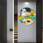 The Golden Deer Crystal porcelain painting Aluminum alloy frame with 5D Diamond - Image 5