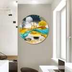 The Golden Deer Crystal porcelain painting Aluminum alloy frame with 5D Diamond - Image 4