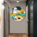 The Golden Deer Crystal porcelain painting Aluminum alloy frame with 5D Diamond - Image 3