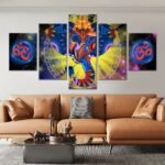 Lord Gunesha 5 piece canvas wall art Vastu Shastra; Hinduism - Image 5