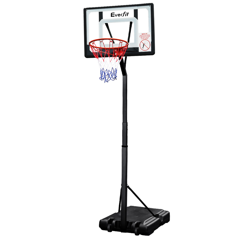 BAS-HOOP-260-00 Everfit Adjustable Portable Basketball Stand Hoop System Rim - Image 1