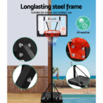 Everfit Adjustable Portable Basketball Stand Hoop System Rim - Image 5