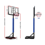 Everfit 3.05M Basketball Hoop Stand System Ring Portable Net Height Adjustable Blue - Image 2