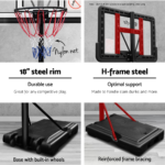 Everfit 3.05M Basketball Hoop Stand System Ring Portable Net Height Adjustable Blue - Image 4
