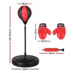 Everfit Boxing Bag Stand Set Punching Bag Gloves with Pump Height Adjustable - Image 2