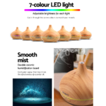 Devanti 300ml 4 in 1 Aroma Diffuser - Light Wood - Image 5