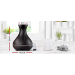 Devanti 400ml 4 in 1 Aroma Diffuser with remote control- Dark Wood - Image 2