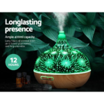 DEVANTI Aroma Aromatherapy Diffuser 3D LED Night Light Firework Air Humidifier Purifier 400ml Remote Control - Image 5