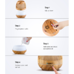 Devanti Aromatherapy Diffuser Aroma Essential Oils Air Humidifier LED Light 400ml - Image 2