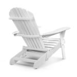 Gardeon Sun Lounge Outdoor Chairs Wooden Foldable Patio Furniture Adirondack White - Image 3