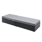Gardeon Sun Lounge Wicker Lounger Outdoor Furniture Day Bed Adjustable Rattan Garden Cover - Image 3