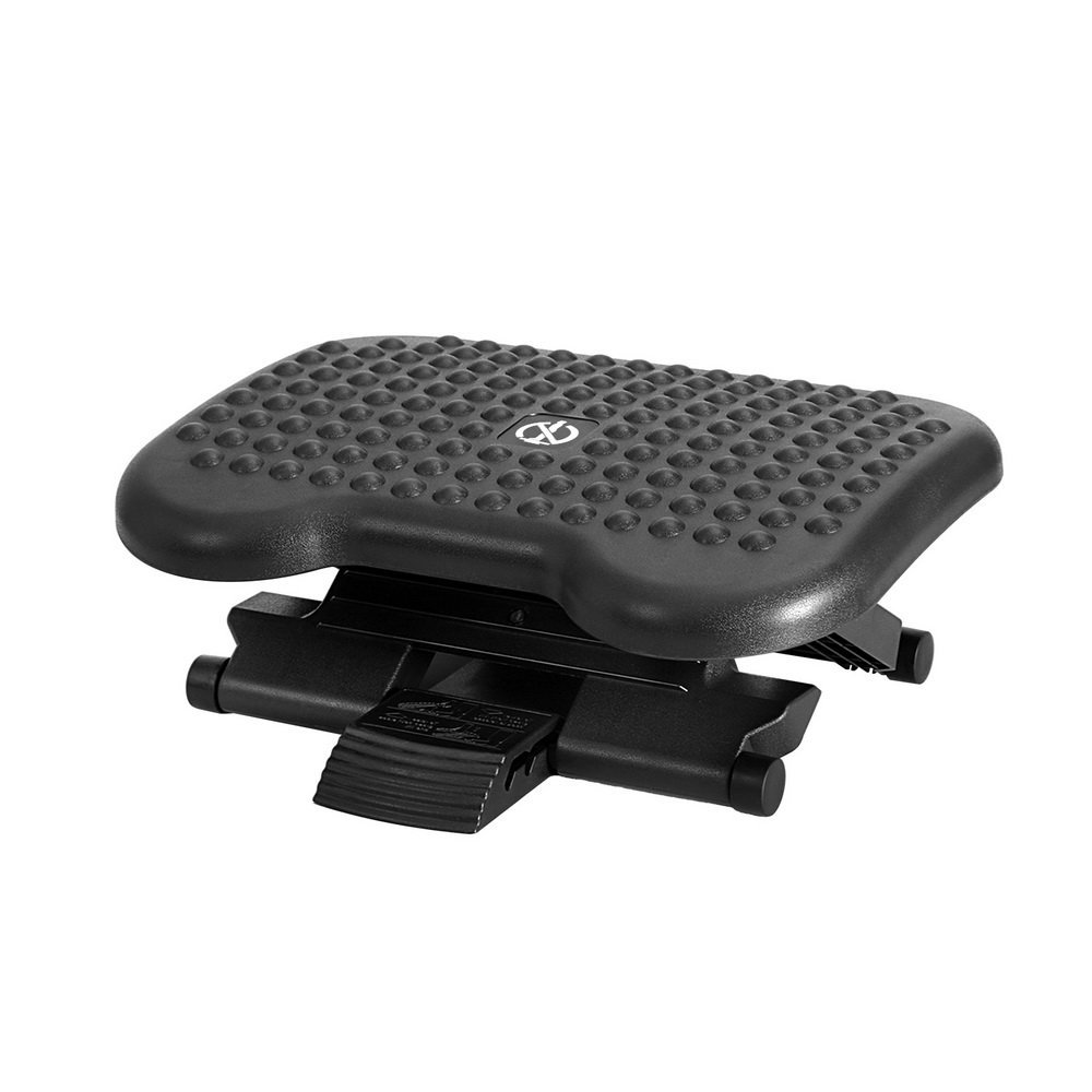 FS-PP-24-BK-156241-00 Artiss Foot Rest Stool Office Under Desk Angle Adjustable Footrest Massage Black - Image 1