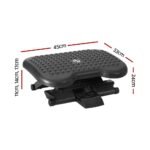 Artiss Foot Rest Stool Office Under Desk Angle Adjustable Footrest Massage Black - Image 2