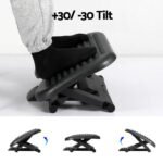 Artiss Foot Rest Stool Office Under Desk Angle Adjustable Footrest Massage Black - Image 5