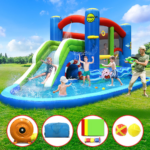 Happy Hop Inflatable Water Jumping Castle Bouncer Kid Toy Windsor Slide Splash - Image 8