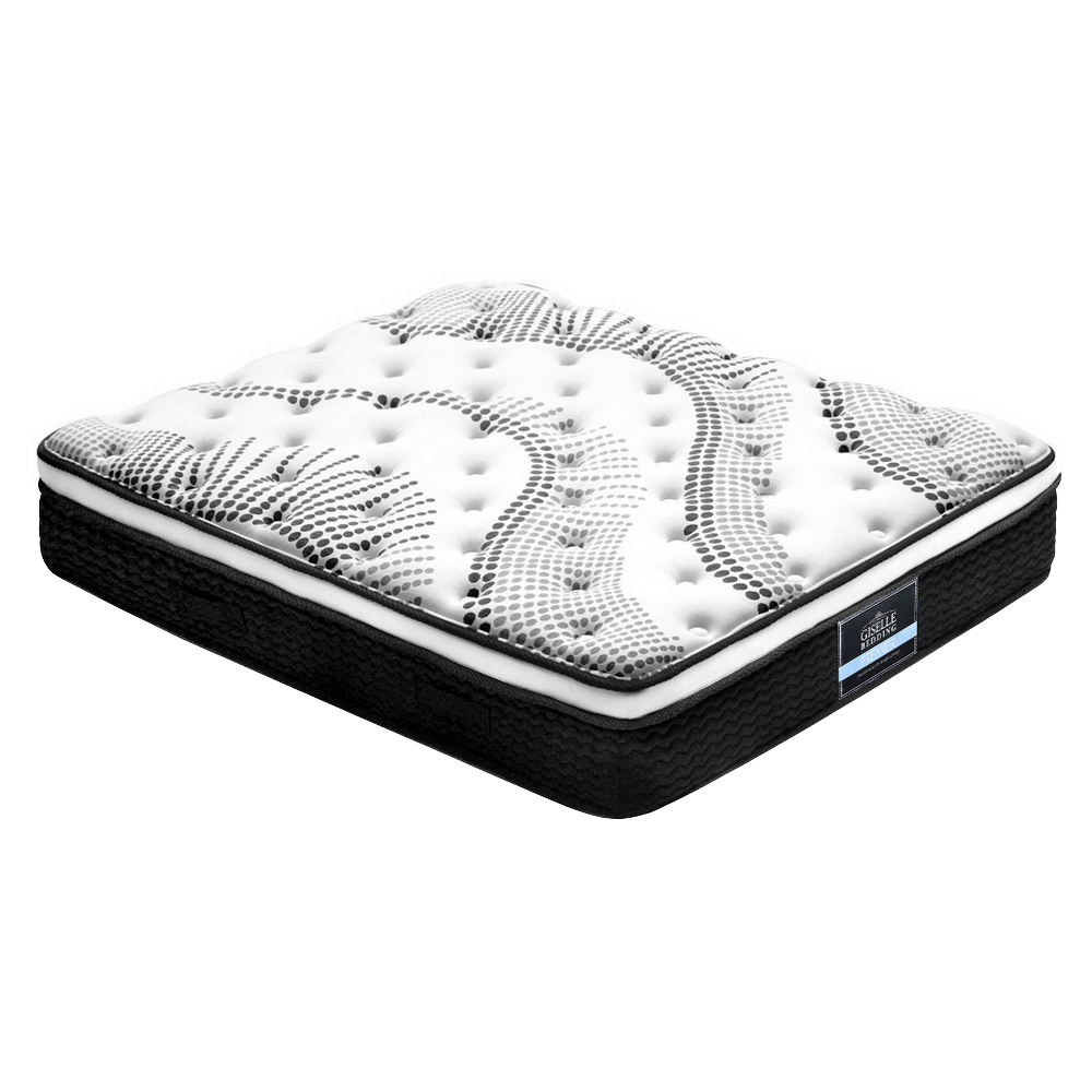 MATTRESS-0907-D-00 Giselle Bedding Como Euro Top Pocket Spring Mattress 32cm Thick Double - Image 1