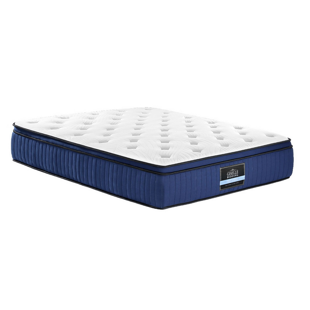 MATTRESS-8602-D137-00 Giselle Bedding Franky Euro Top Cool Gel Pocket Spring Mattress 34cm Thick Double - Image 1