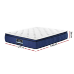 Giselle Bedding Franky Euro Top Cool Gel Pocket Spring Mattress 34cm Thick Double - Image 4