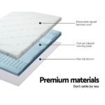 Giselle Bedding Cool Gel 7-zone Memory Foam Mattress Topper w/Bamboo Cover 8cm - Double - Image 6