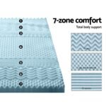 Giselle Bedding Cool Gel 7-zone Memory Foam Mattress Topper w/Bamboo Cover 8cm - Double - Image 4
