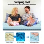 Giselle Bedding Cool Gel 7-zone Memory Foam Mattress Topper w/Bamboo Cover 8cm - Double - Image 3