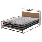 Artiss  Metal Bed Frame Double Size Beds Platform with Mattress - Image 2