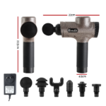Everfit Massage Gun 6 Heads Massager Electric LCD Vibration Relief Percussion - Image 2