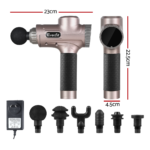 Everfit Massage Gun 6 Heads LCD Electric Massager Vibration Relief Percussion - Image 2
