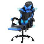 Artiss 2 Point Massage Gaming Office Chair Footrest Blue - Image 7