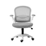 Artiss Office Chair Mesh Computer Desk Chairs Mid Back Work Home Study Grey - Image 8